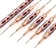 Nail Art Brush Set - 10 Heads for Fine Drawing - Professional Nail Artist Tools