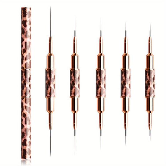 Nail Art Brush Set - 10 Heads for Fine Drawing - Professional Nail Artist Tools