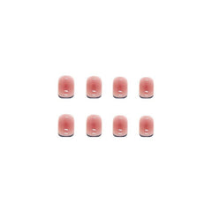 24pcs Nude Square False Nails French Tip Press On with Adhesive Tabs