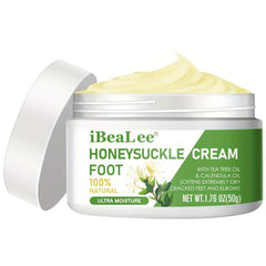 50g Honeysuckle Foot Cream for Dry Cracked Heels with Tea Tree Oil & Calendula