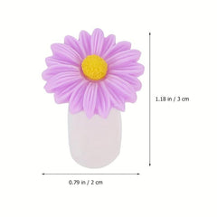 8 Pcs Daisy Flower Silicone Toe Separators Pedicure Tools
