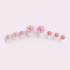 8 Pcs Daisy Flower Silicone Toe Separators Pedicure Tools