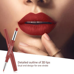 6-Piece High Pigment Lipstick & Liner Set, Natural Matte Finish