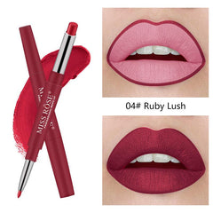 6-Piece High Pigment Lipstick & Liner Set, Natural Matte Finish
