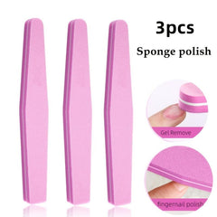 3 Pcs Nail Buffers Block Files Double Sided Sanding Buffing File