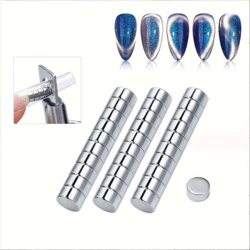 50 Pcs Cat Eye Glue Magnet Nail Art Strong Magnet
