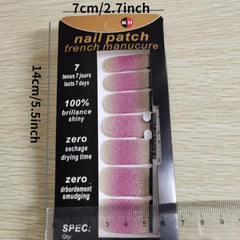 Glitter Gradient Shine Nail Stickers Self Ashesive Decal Strips