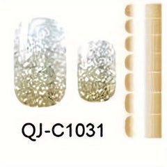 Glitter Gradient Shine Nail Stickers Self Ashesive Decal Strips