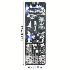 Halloween Nail Art Stamping Plates Spooky Pumpkins Ghosts