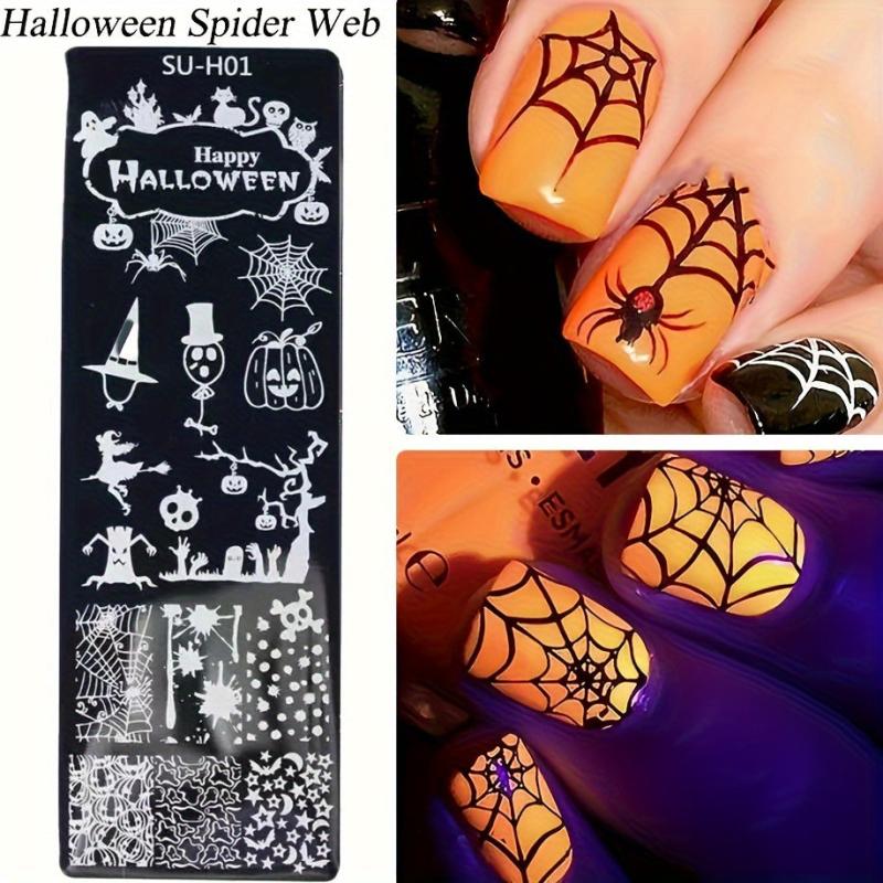 Halloween Nail Art Stamping Plates Spooky Pumpkins Ghosts
