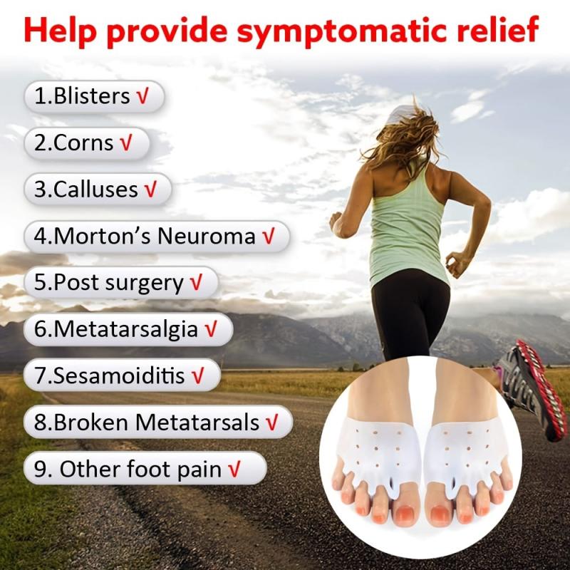Metatarsal Pads Gel Toe Separator Metatarsal Cushion Toe Separators