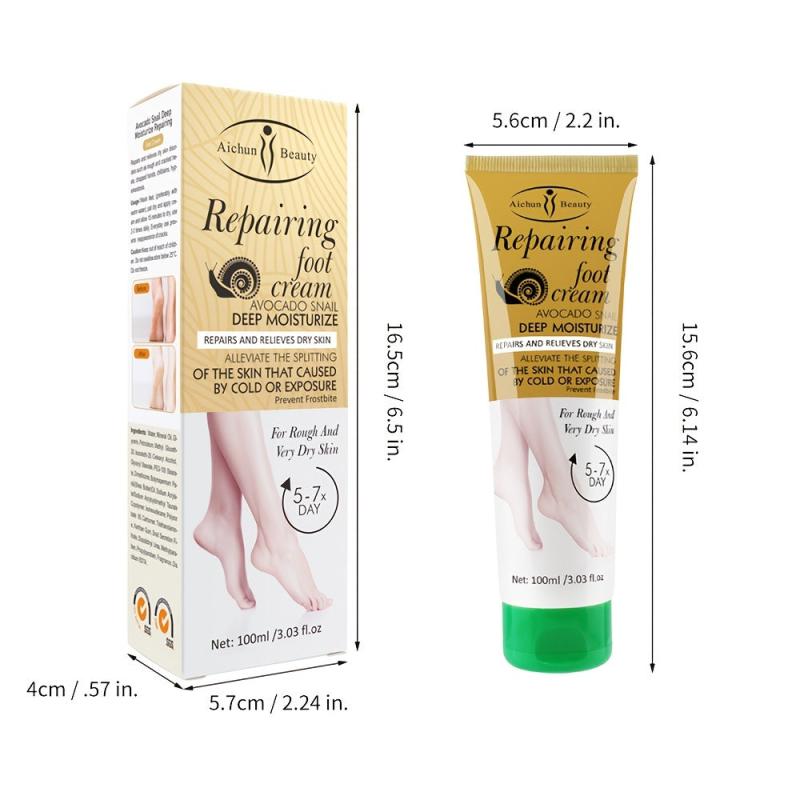 Avocado Snail Deep Moisturizing Foot Cream for Cracked Heels 3.03 oz