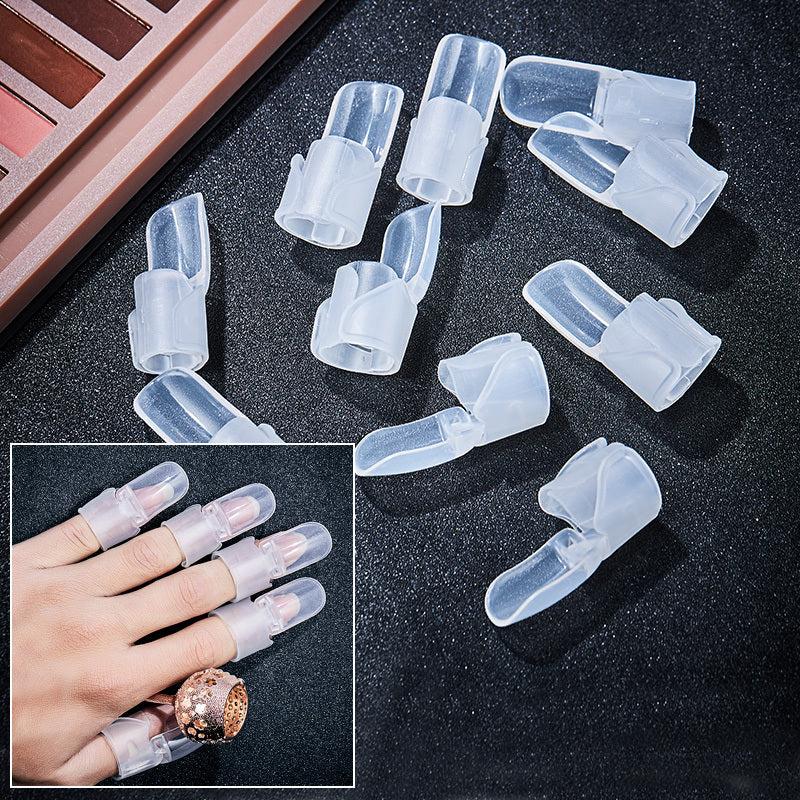 10Pcs Transparent Nail Polish Protection Clips