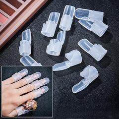 10Pcs Transparent Nail Polish Protection Clips