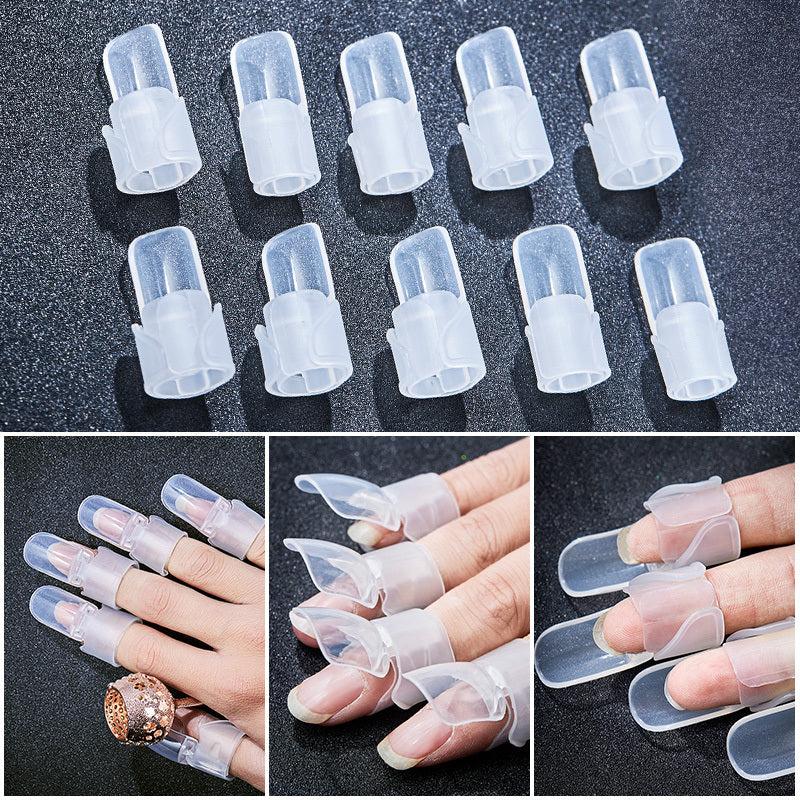 10Pcs Transparent Nail Polish Protection Clips