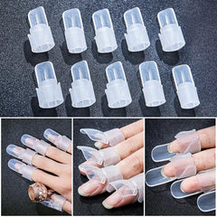 10Pcs Transparent Nail Polish Protection Clips