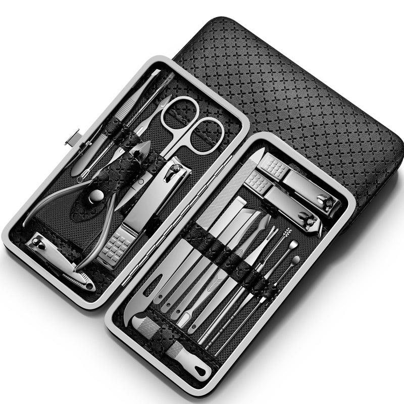 Professional Manicure & Pedicure Kit with Leather Case