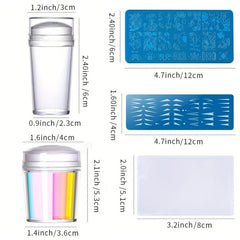 Flower Leaf Nail Stamper Kit with Stamping Plate