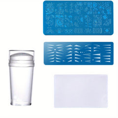 Flower Leaf Nail Stamper Kit with Stamping Plate