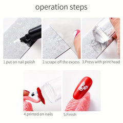 Flower Leaf Nail Stamper Kit with Stamping Plate