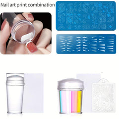 Flower Leaf Nail Stamper Kit with Stamping Plate
