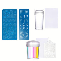 Flower Leaf Nail Stamper Kit with Stamping Plate