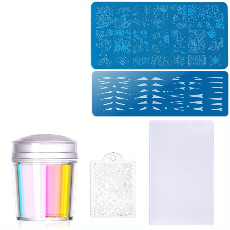 Flower Leaf Nail Stamper Kit with Stamping Plate