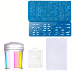 Flower Leaf Nail Stamper Kit with Stamping Plate