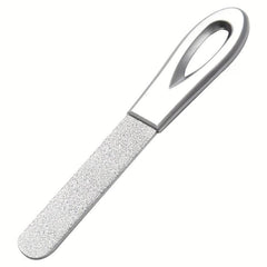 Stainless Steel Nail File Double Sided Anti Slip Handle Manicure Files