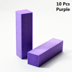 10 Pcs Nail Buffer Block 4 Side Sponge Buffing Files Polishing Manicure Tools