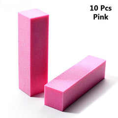10 Pcs Nail Buffer Block 4 Side Sponge Buffing Files Polishing Manicure Tools