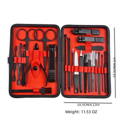 24 Piece Nail Scissors Set Stainless Steel Cutters with Portable Case