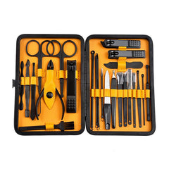 24 Piece Nail Scissors Set Stainless Steel Cutters with Portable Case