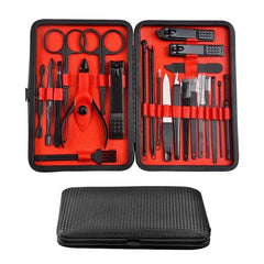 24 Piece Nail Scissors Set Stainless Steel Cutters with Portable Case