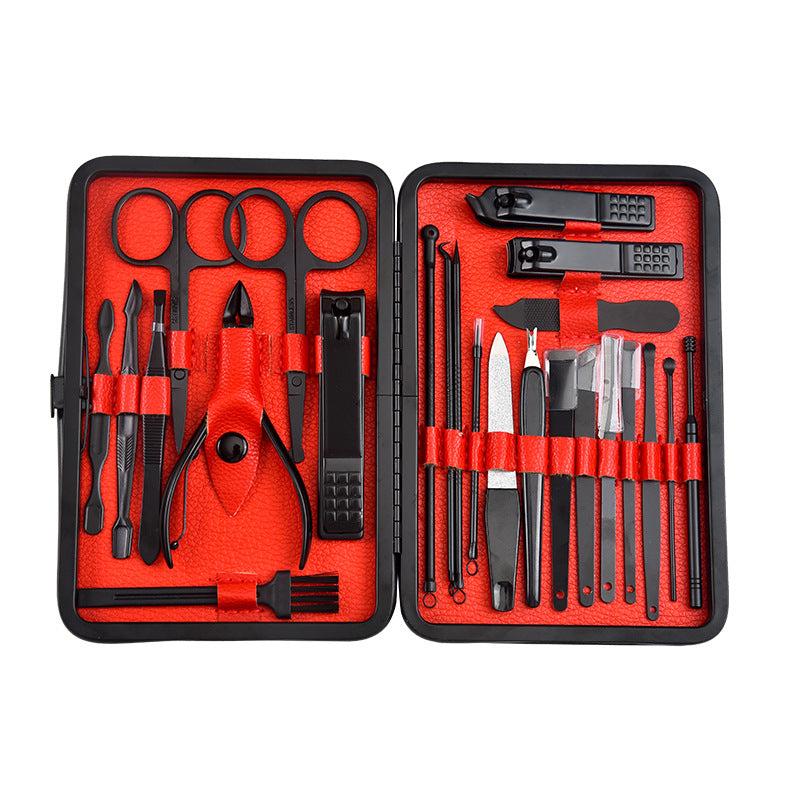 24 Piece Nail Scissors Set Stainless Steel Cutters with Portable Case