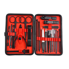 24 Piece Nail Scissors Set Stainless Steel Cutters with Portable Case