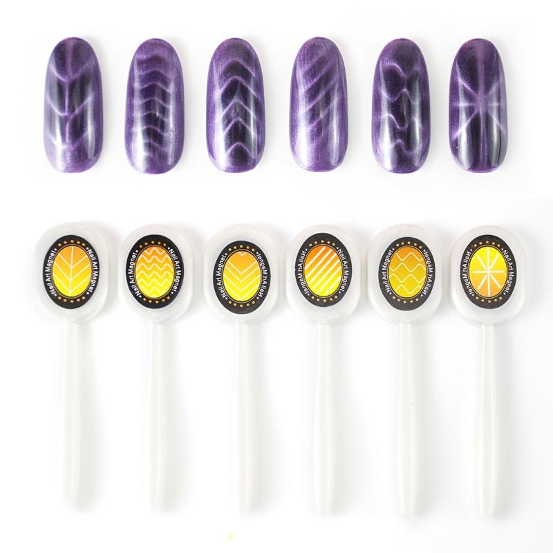 6 pcs Cat Eye Gel Polish Nails Art Manicure Magnetic Stick