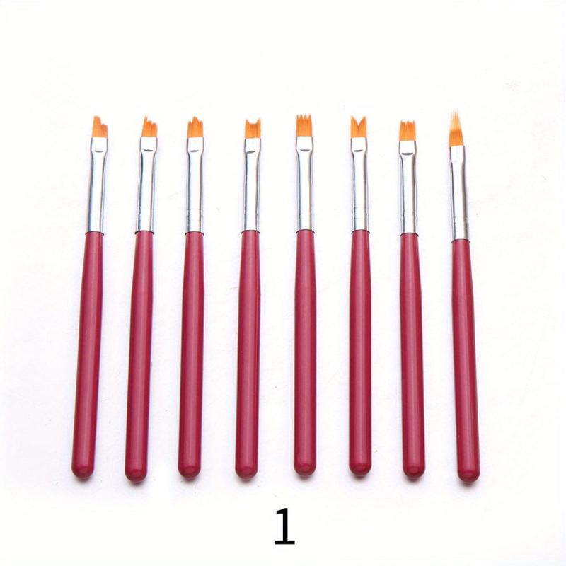 8pcs DIY Flower Nail Art Pen Easy Nail Gel Brush for Manicure and Art