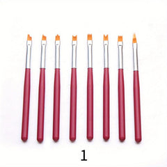 8pcs DIY Flower Nail Art Pen Easy Nail Gel Brush for Manicure and Art