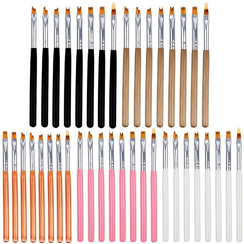 8pcs DIY Flower Nail Art Pen Easy Nail Gel Brush for Manicure and Art