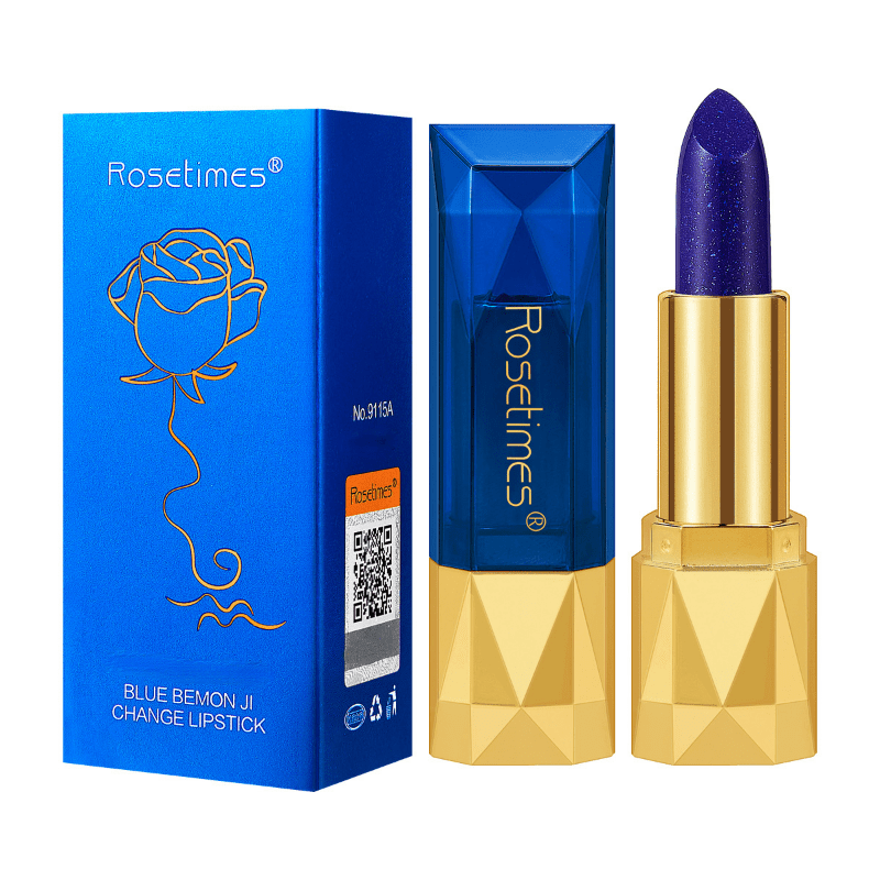 Temperature Changing Lipstick Purple to Rose Pink Waterproof Long Lasting