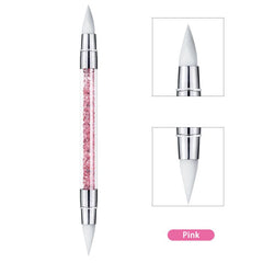 Dual Ended Silicone Head Carving Dotting Pen for Gel Manicure