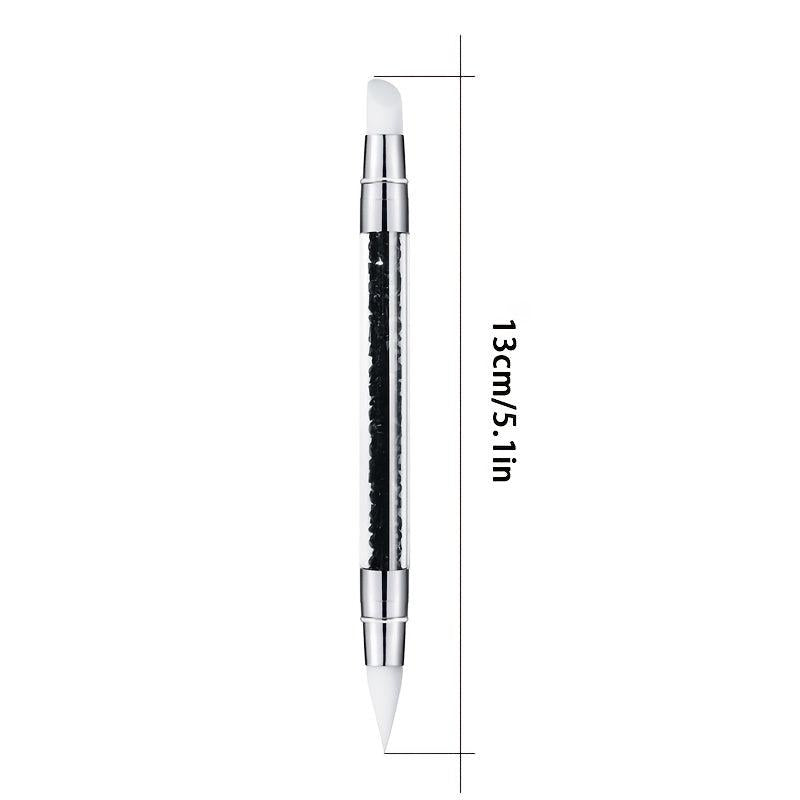 Dual Ended Silicone Head Carving Dotting Pen for Gel Manicure