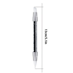 Dual Ended Silicone Head Carving Dotting Pen for Gel Manicure