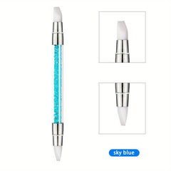 Dual Ended Silicone Head Carving Dotting Pen for Gel Manicure