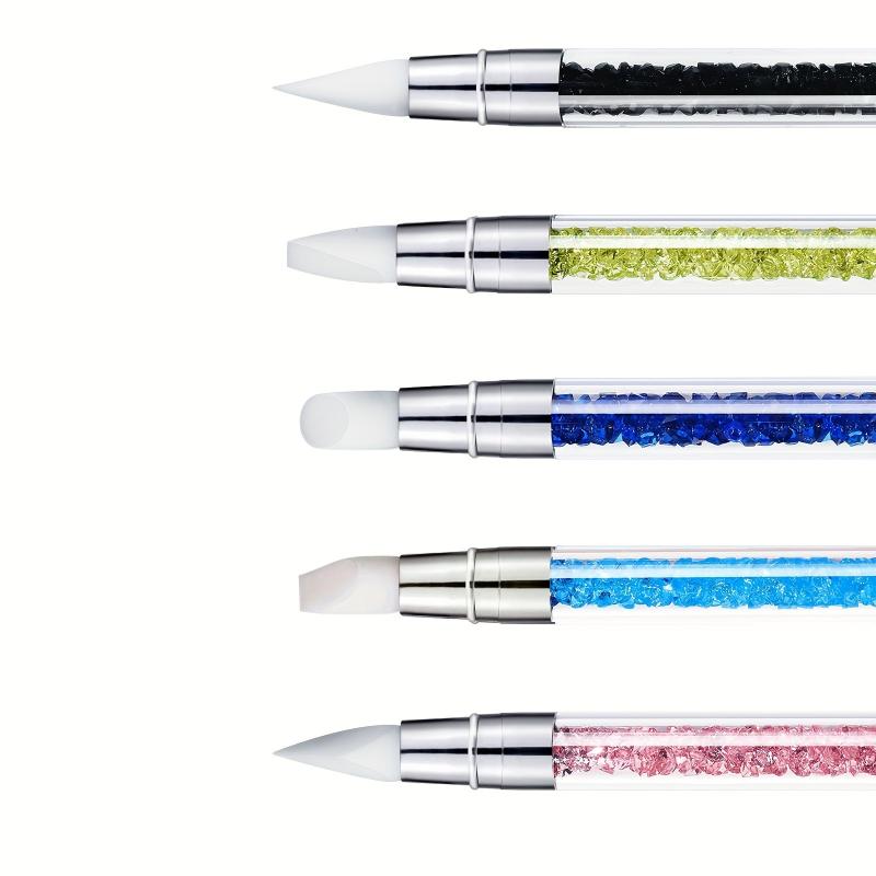 Dual Ended Silicone Head Carving Dotting Pen for Gel Manicure