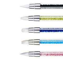 Dual Ended Silicone Head Carving Dotting Pen for Gel Manicure
