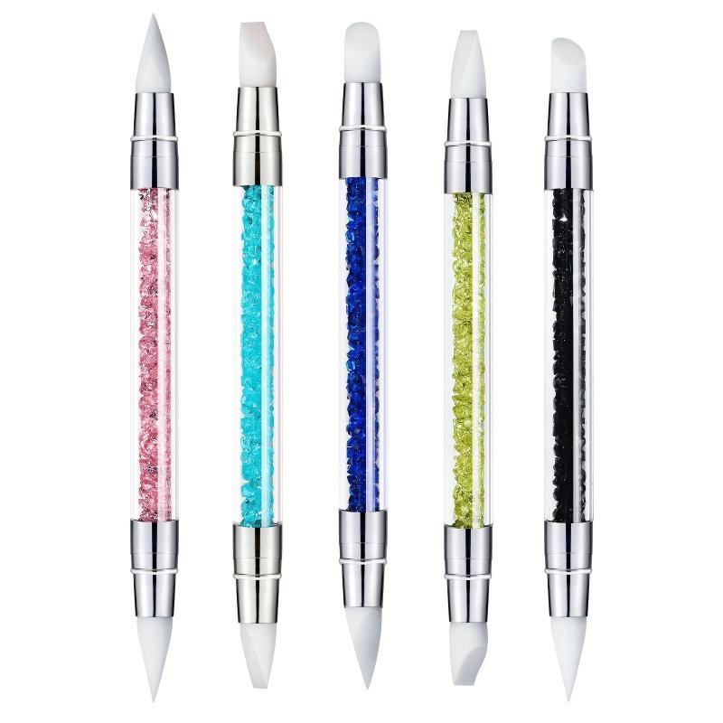 Dual Ended Silicone Head Carving Dotting Pen for Gel Manicure