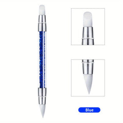 Dual Ended Silicone Head Carving Dotting Pen for Gel Manicure