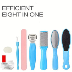 8-Pack Colossal Stainless Steel Foot File - Callus Remover for Smooth Skin
